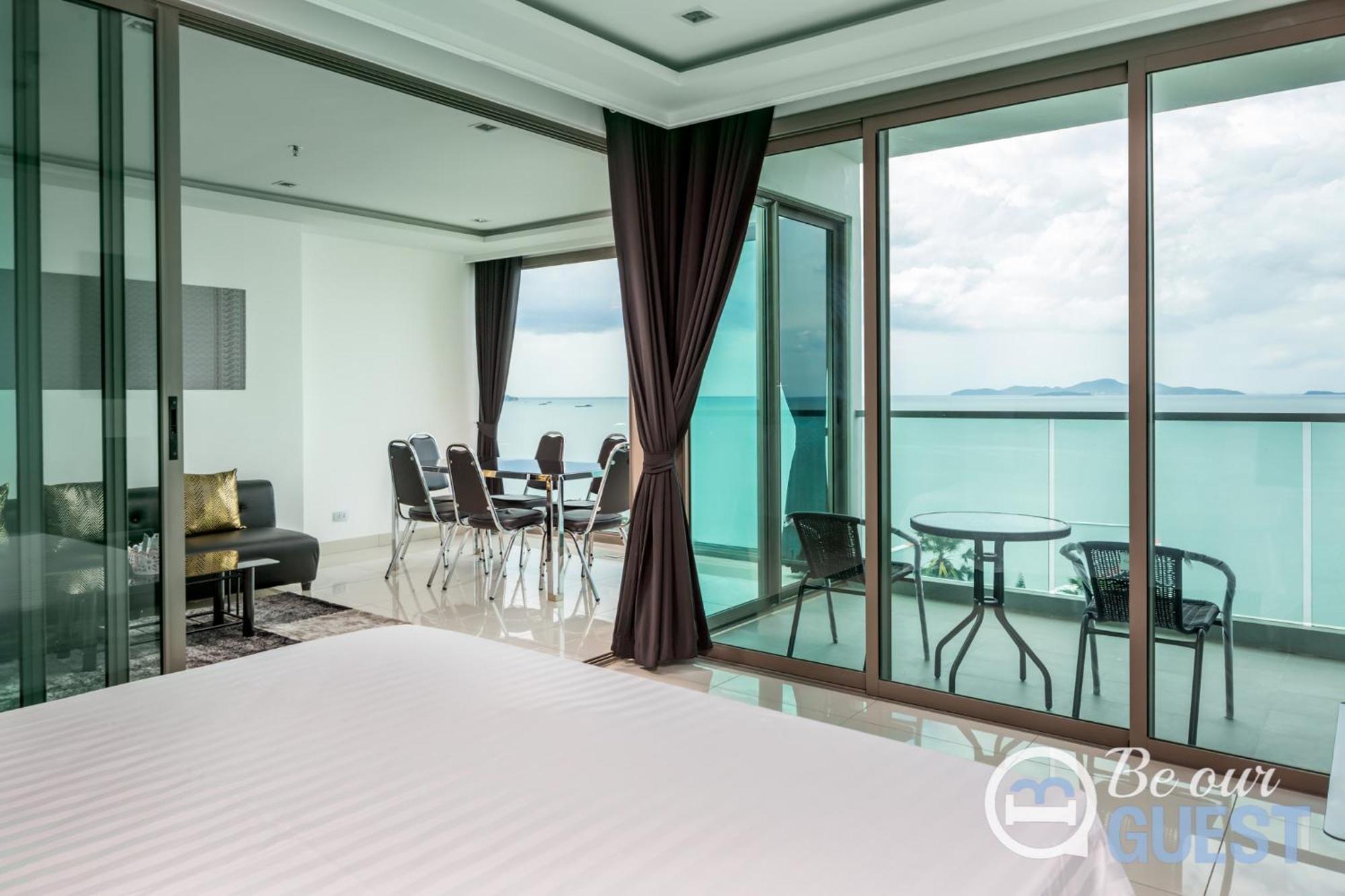 Stunning Sea View Condo On The Beach - Monthly Stay 芭達亞 外观 照片